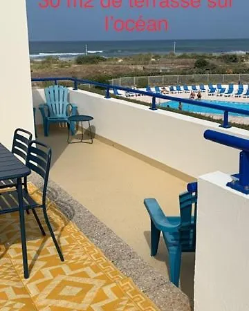 Bleu Marine Vue Ocean, 2 Chambres, Terrasse 30M2, Parking Privatif Et Piscine En Ete Lacanau Exterior foto