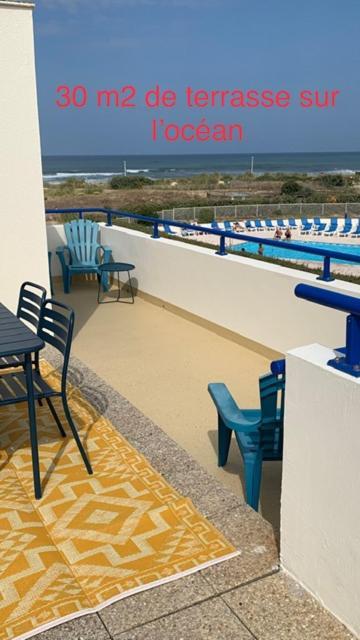 Bleu Marine Vue Ocean, 2 Chambres, Terrasse 30m2, Parking Privatif Et Piscine En Ete Apartment Lacanau